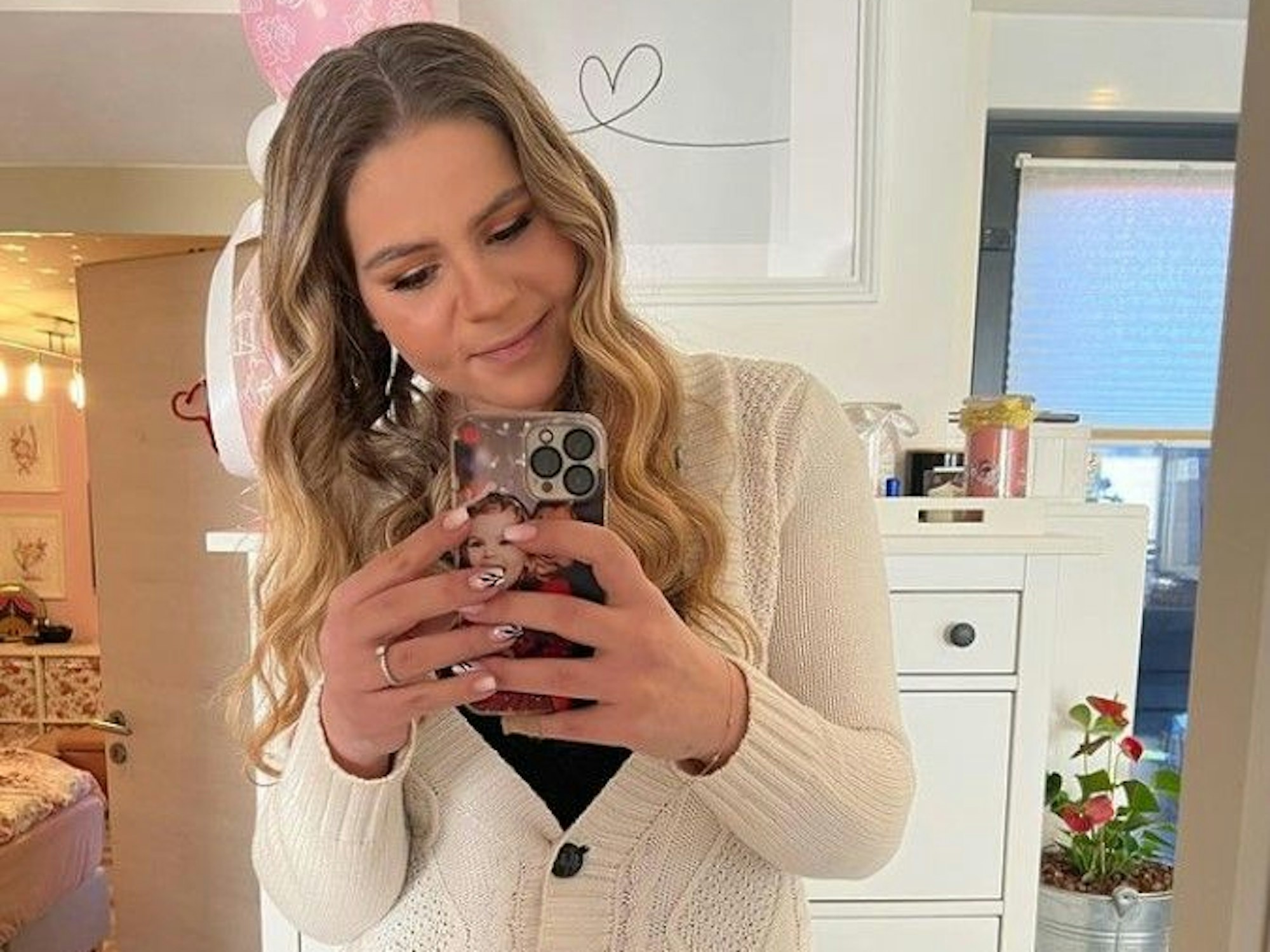 Sylvana Wollny, hier auf einem Instagram-Selfie am 25. März 2022.