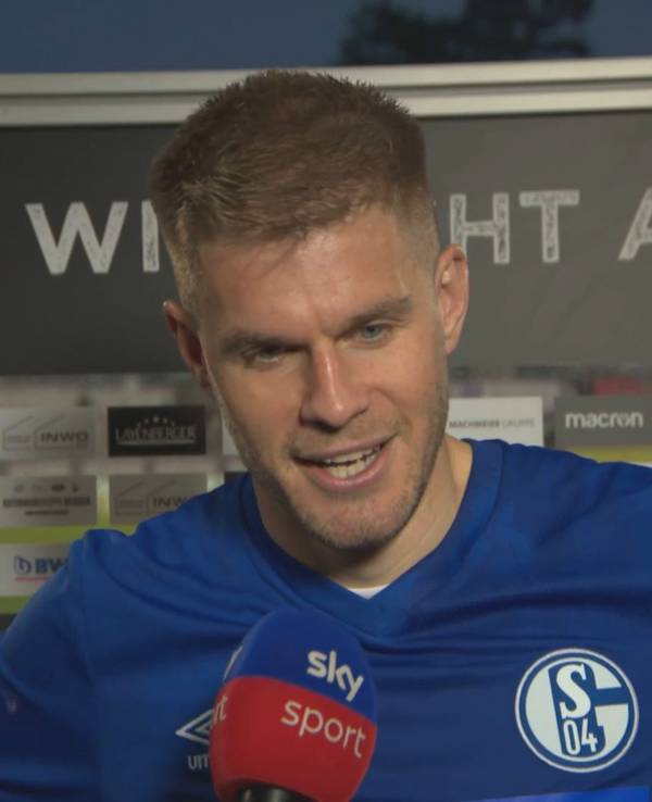 Schalke-Stürmer Simon Terodde nach dem Spiel im Interview bei Sky.