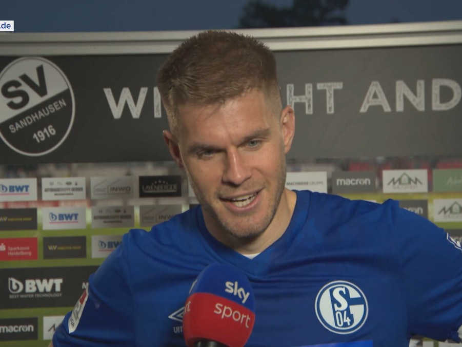 Schalke-Stürmer Simon Terodde nach dem Spiel im Interview bei Sky.