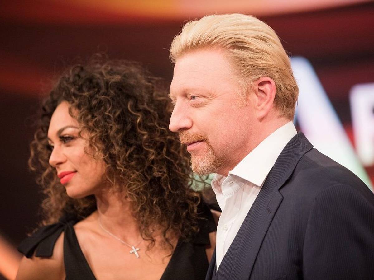 Lilly und Ex-Tennisstar Boris Becker stehen bei der Aufzeichnung einer Quizshow am 31. März 2017 nebeneinander.