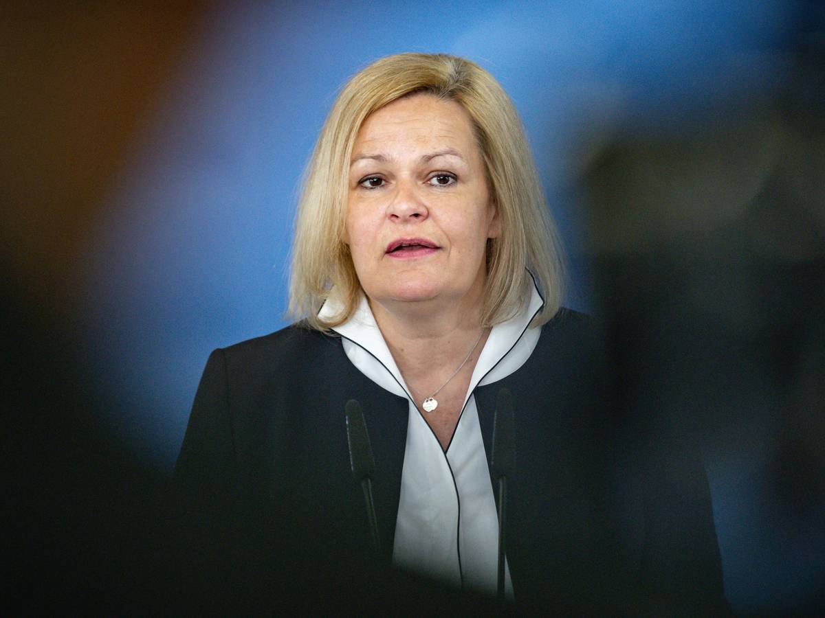 Nancy Faeser (SPD), Bundesministerin des Innern und Heimat, hält Notvorräte für sinnvoll.