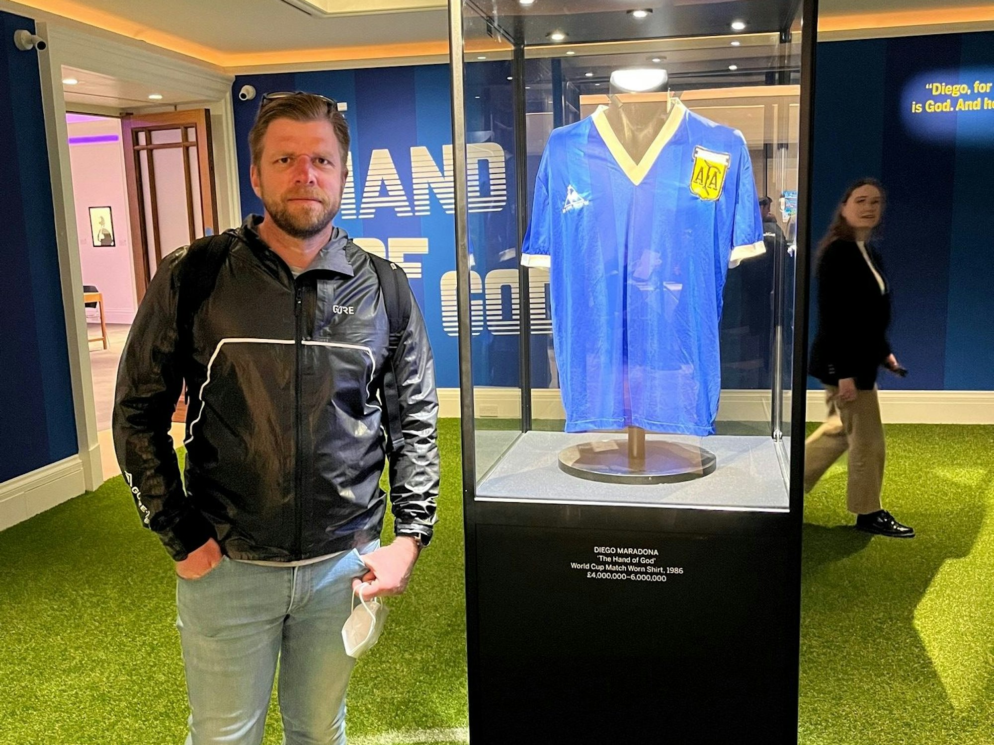 Das Maradona-Trikot aus dem Viertelfinale 1986 gegen England, mit dem der Argentinier das Tor mit der "Hand Gottes" schoss.