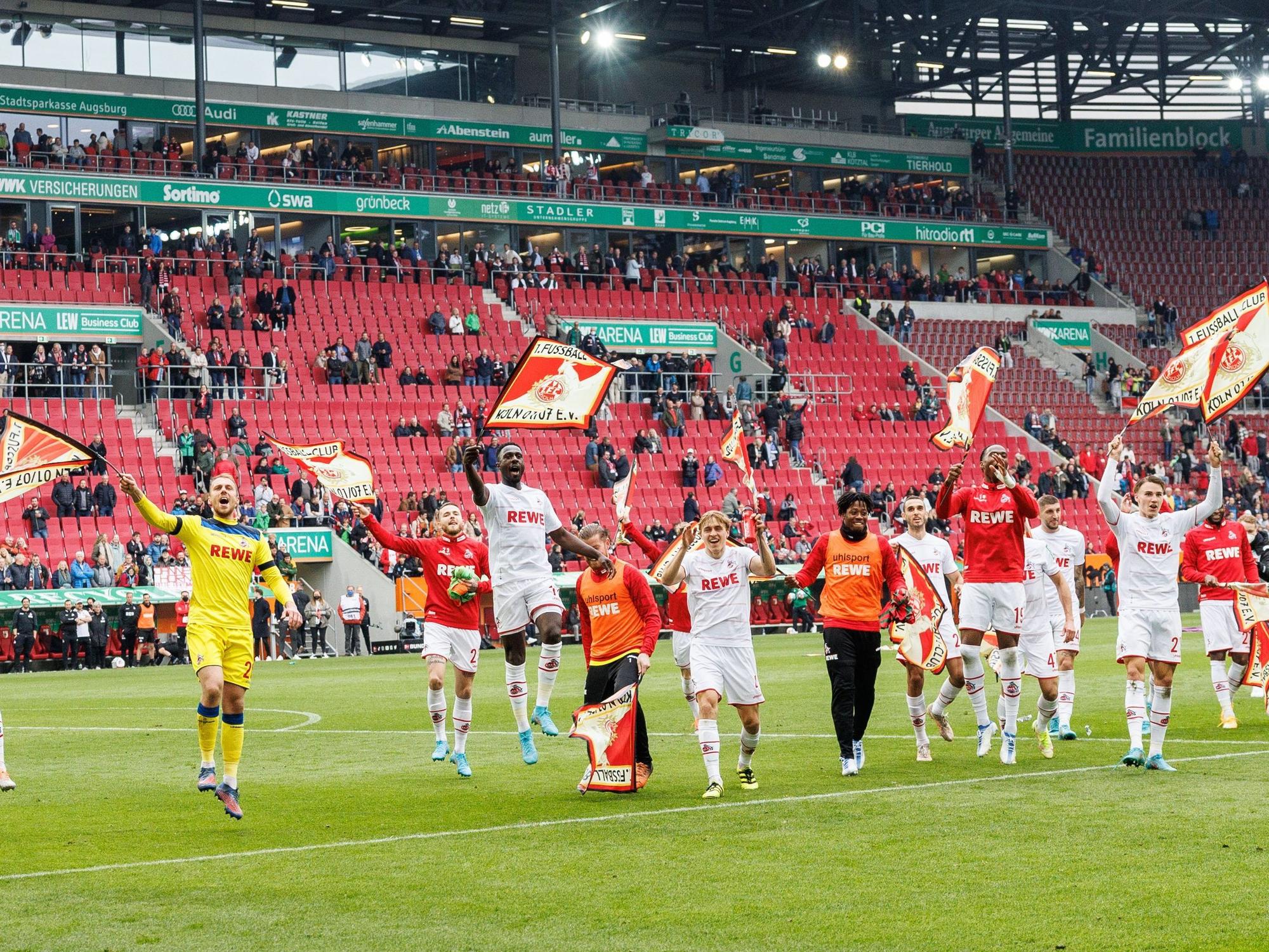 Der 1. FC Köln gewinnt in Augsburg.