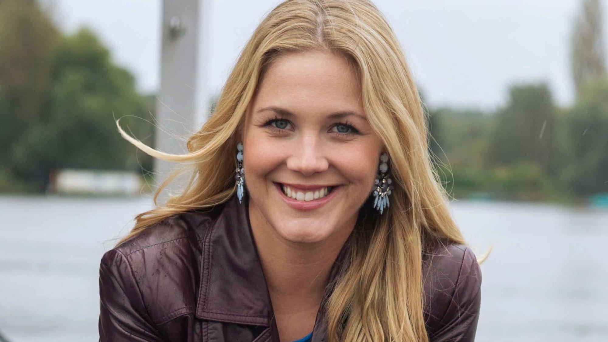 Alina Merkau, Moderatorin im Sat.1-„Frühstücksfernsehen“, am 03.10.2014 in Unterföhring.