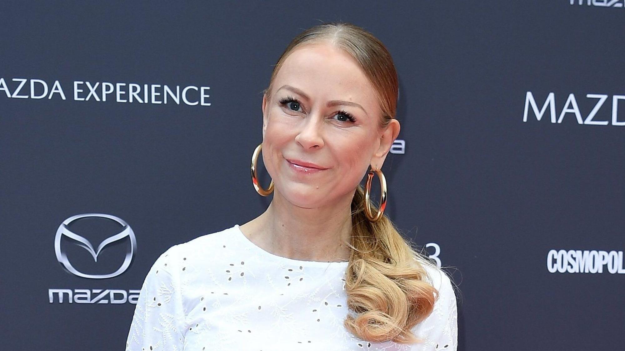 Jenny Elvers, kommt zum Mazda Spring Cocktail.