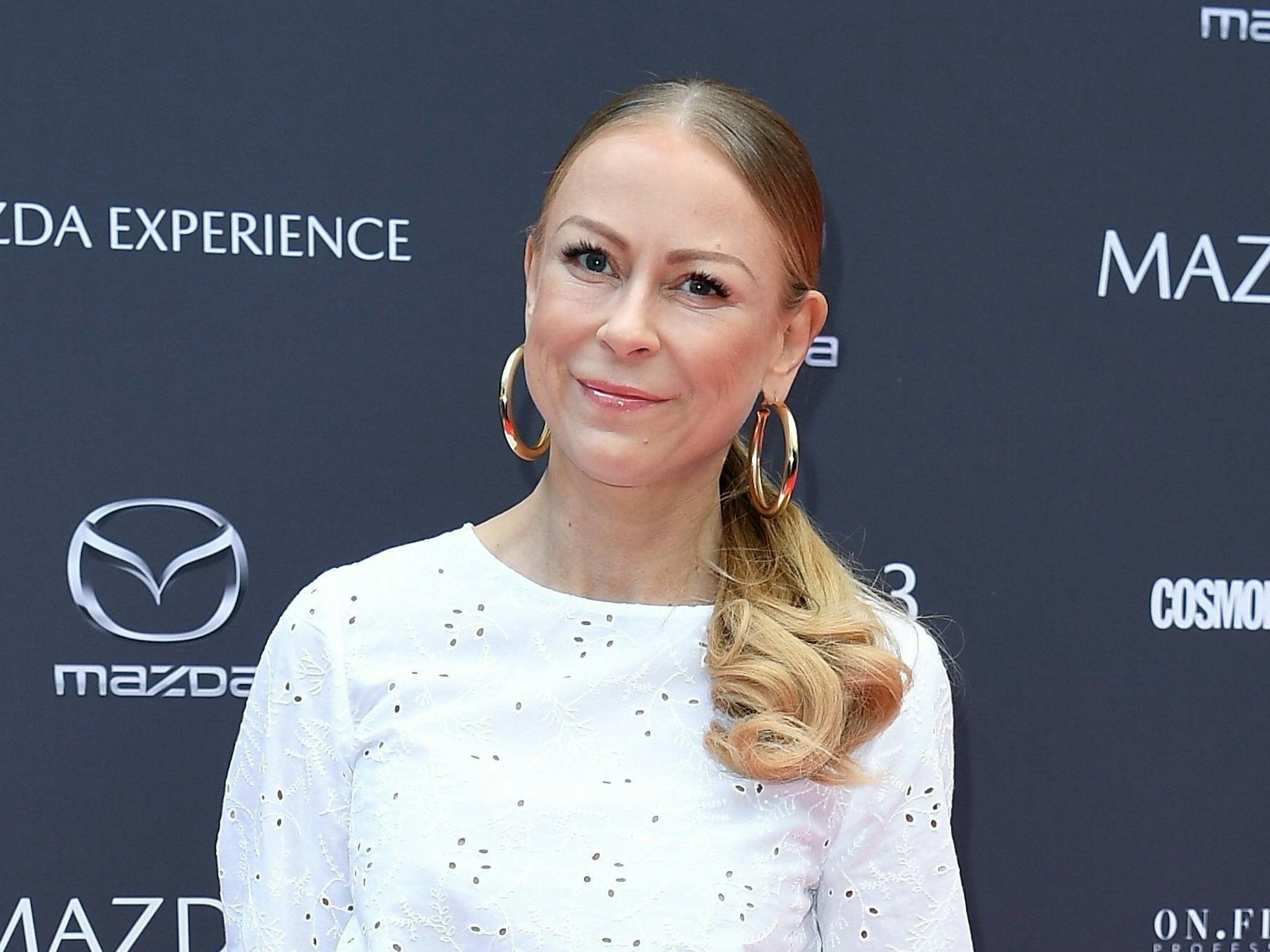 Jenny Elvers, kommt zum Mazda Spring Cocktail.