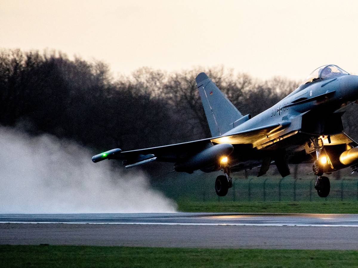 Die deutsche Luftwaffe ließ zwei Eurofighter (hier ein Archivfoto) aufsteigen.