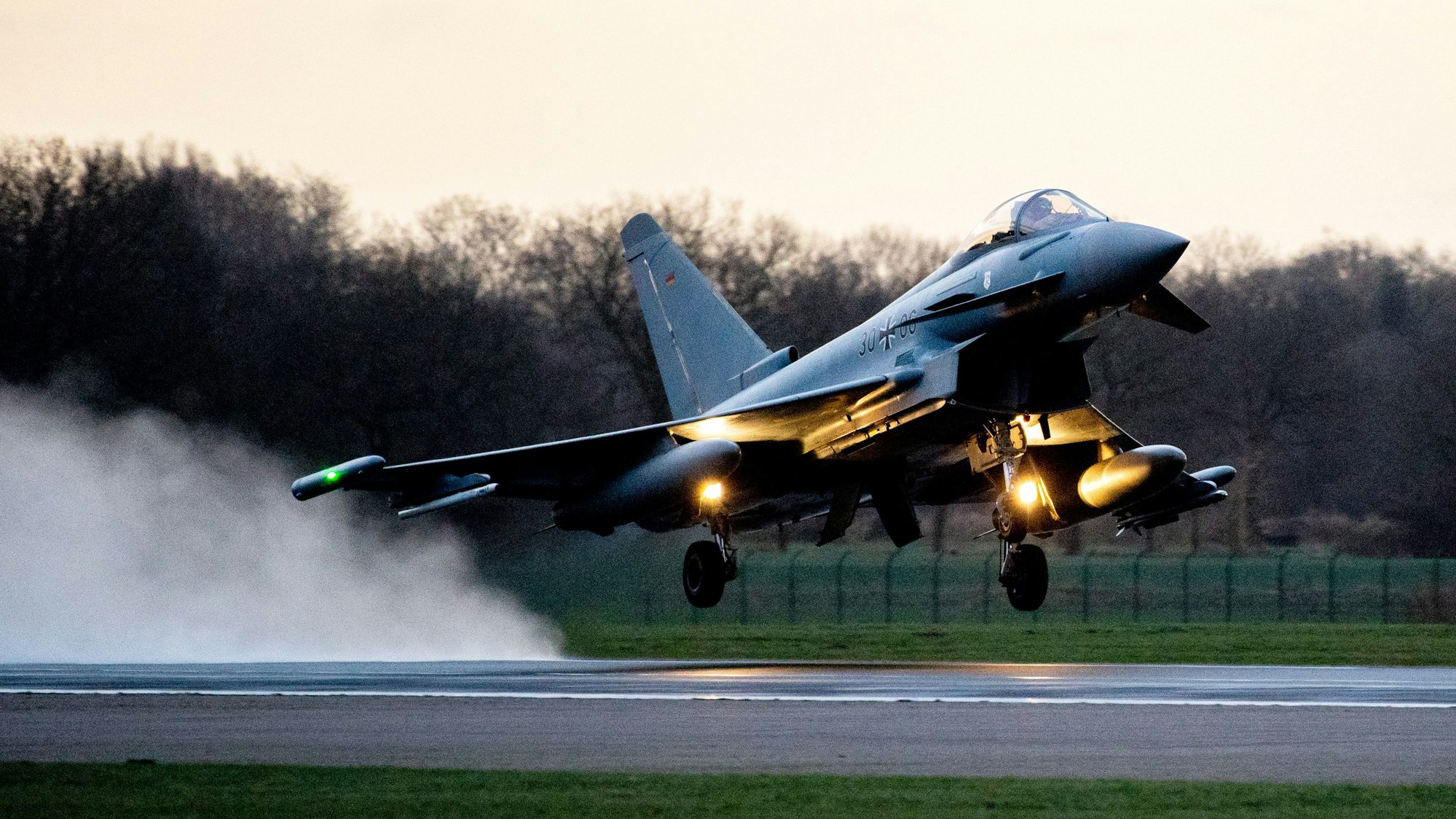 Die deutsche Luftwaffe ließ zwei Eurofighter (hier ein Archivfoto) aufsteigen.