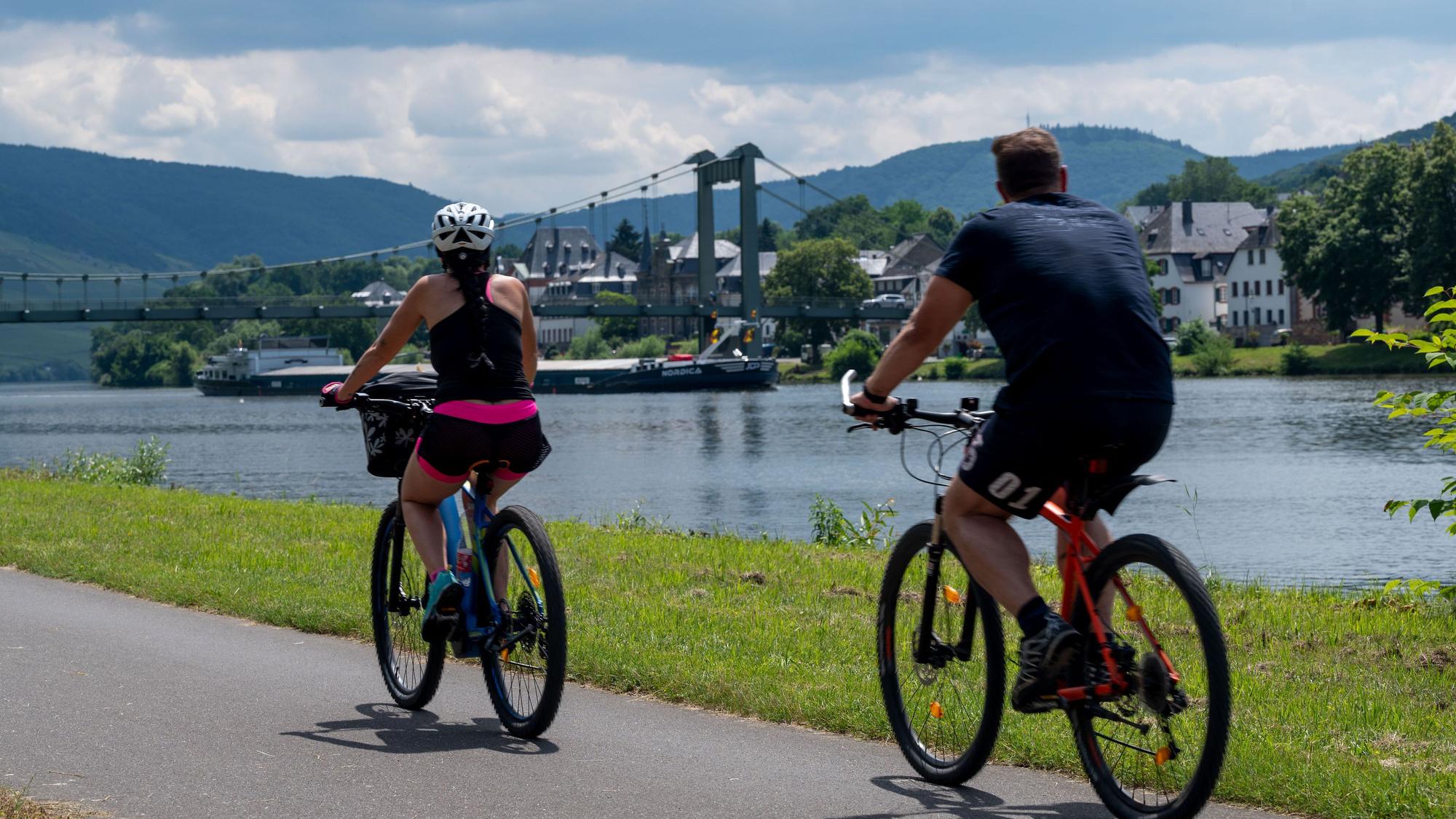 Radwege in Deutschland wie der Mosel-Radweg sind eben und für Anfänger geeignet.