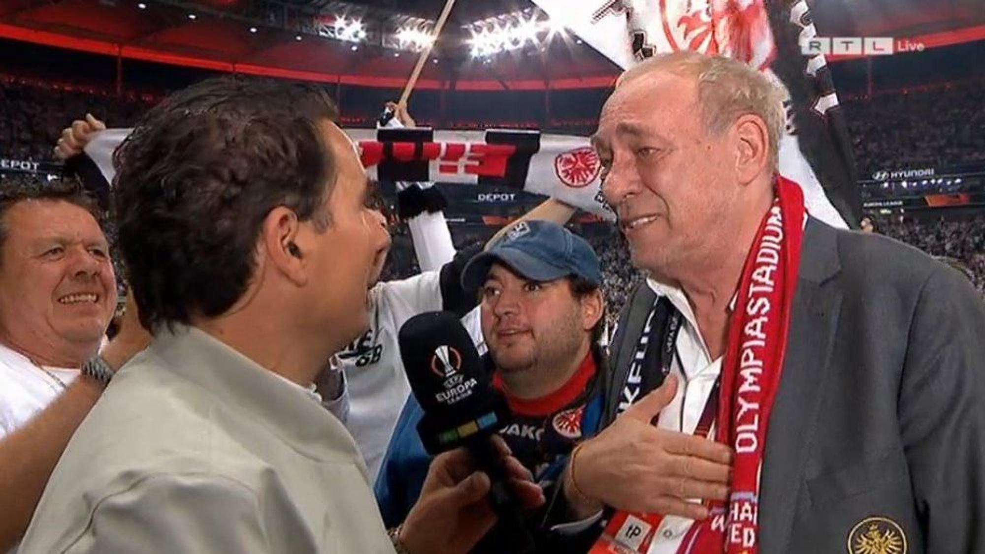 RTL: Reporter Felix Görner interviewt Peter Fischer.