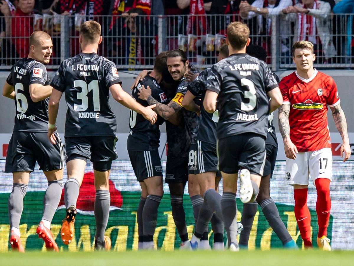 Union Berlin jubelt beim SC Freiburg, der seine guten Aussichten auf die Champions League verspielt.