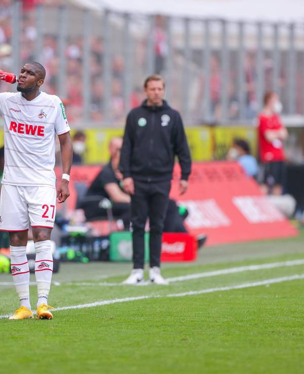 Anthony Modeste und Steffen Baumgart treffen mit dem 1. FC Köln auf den VfL Wolfsburg.