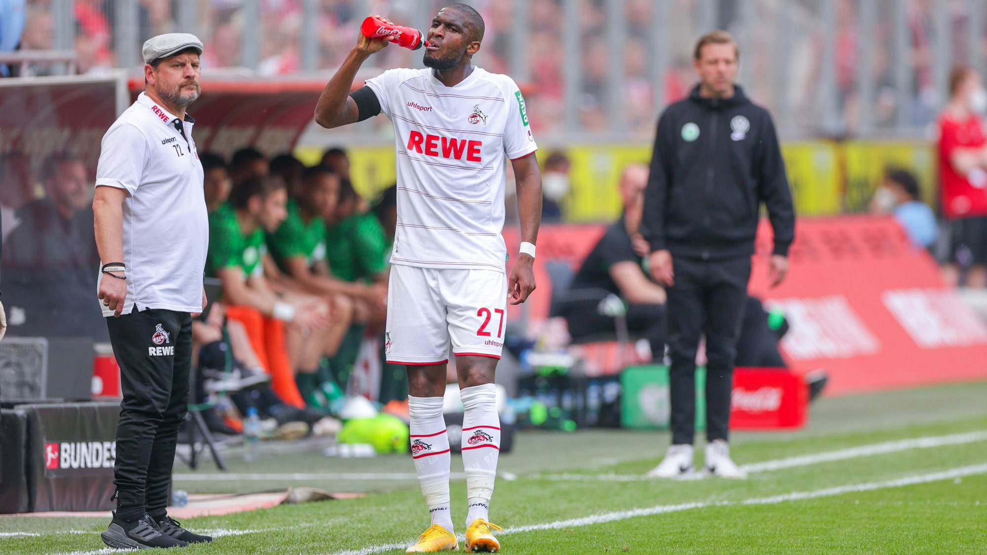 Anthony Modeste und Steffen Baumgart treffen mit dem 1. FC Köln auf den VfL Wolfsburg.