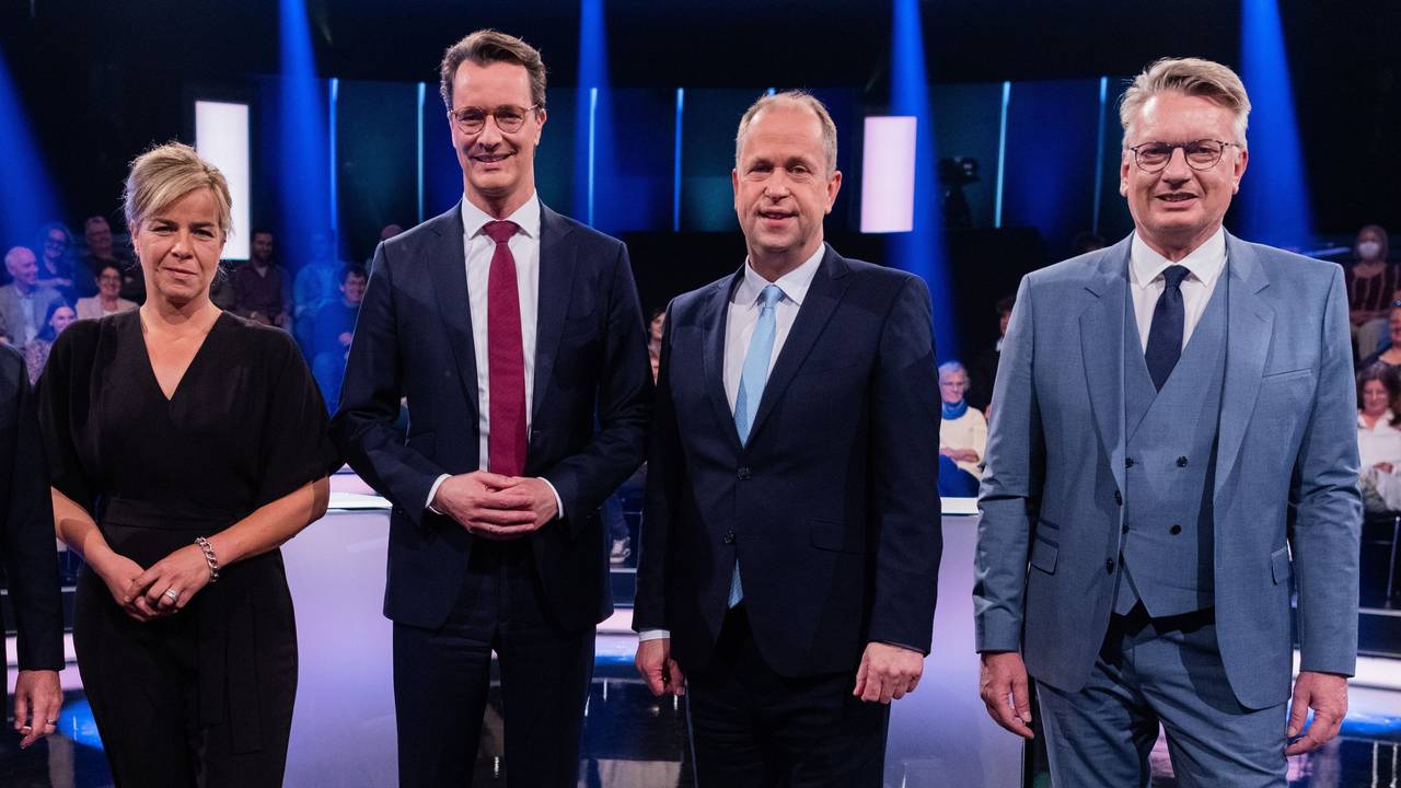 Die fünf Spitzenkandidaten für die NRW-Landtagswahl am 15. Mai 2022.