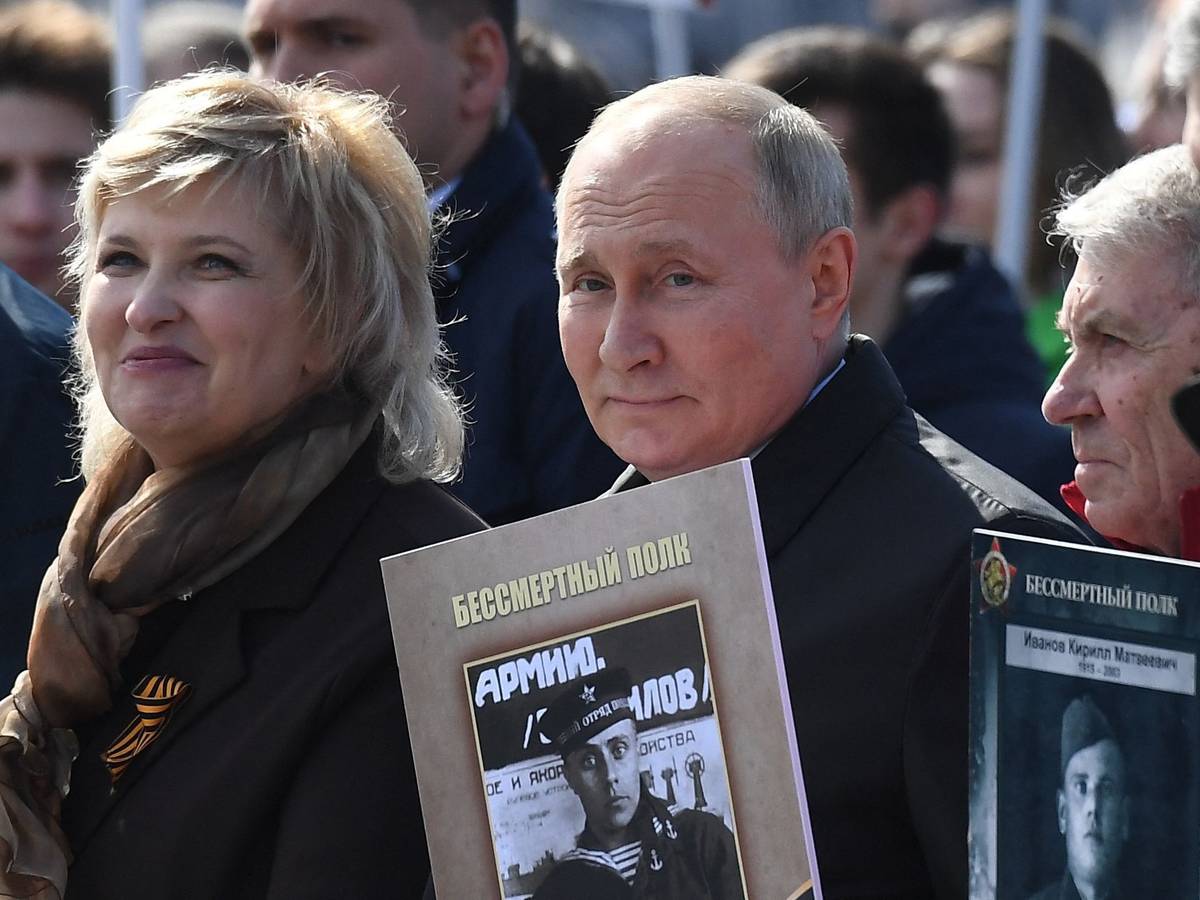 Der russische Präsident Wladimir Putin hielt am 9. Mai 2022 am „Tag des Sieges“ auf dem Roten Platz im Zentrum Moskaus eine Rede.