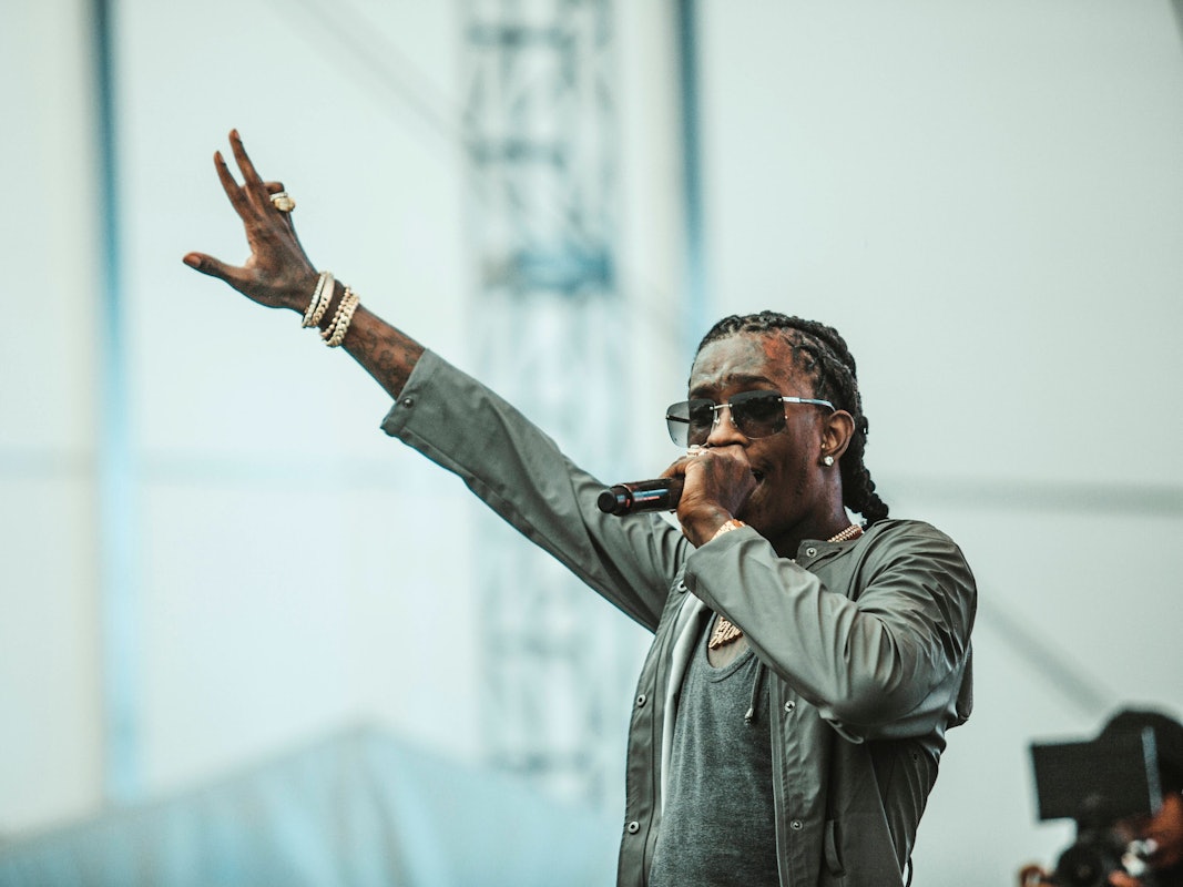 Der amerikanische Rapper Young Thug, hier auf dem Musikfestival „Roskilde“ in Dänemark im Jahr 2017