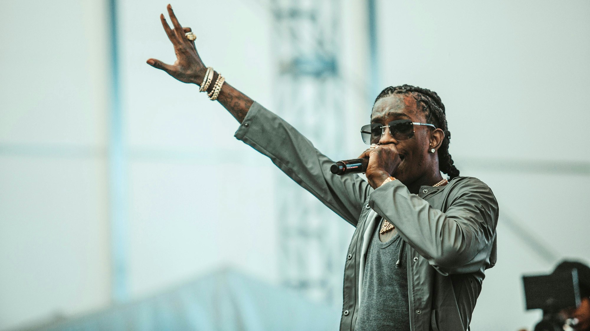 Der amerikanische Rapper Young Thug, hier auf dem Musikfestival „Roskilde“ in Dänemark im Jahr 2017