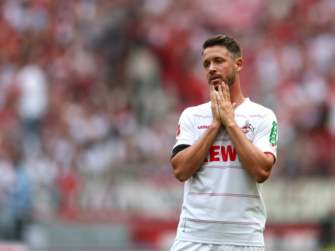 Mark Uth spielt für den 1. FC Köln gegen den VfL Wolfsburg.
