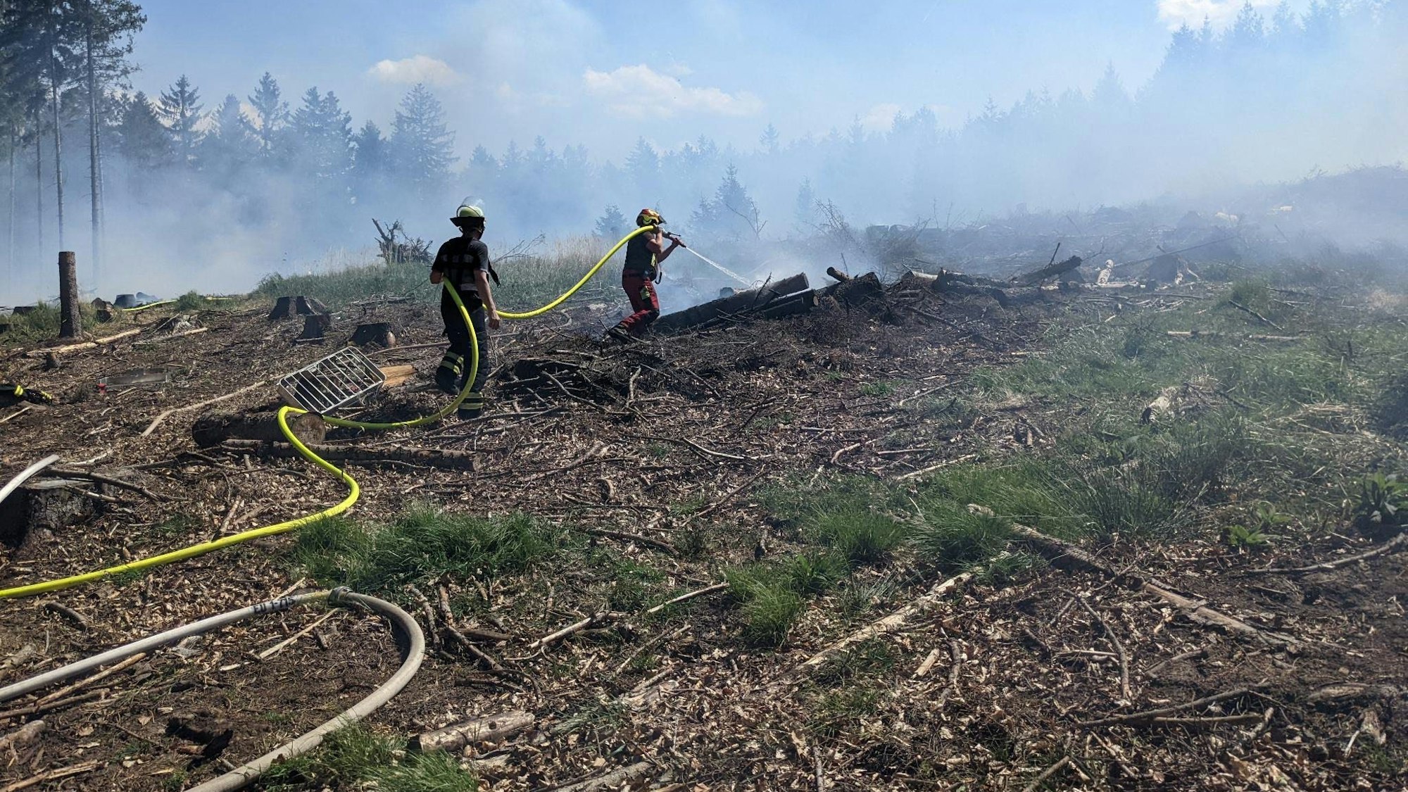 In Euskirchen kam es am Mittwoch (11. Mai 2022) im Kirchheimer Wald zu einem Waldbrand.