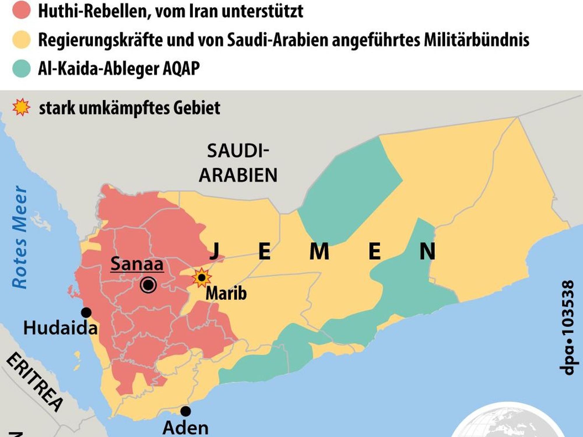 Die Konfliktparteien im Jemen (04.01.2022)