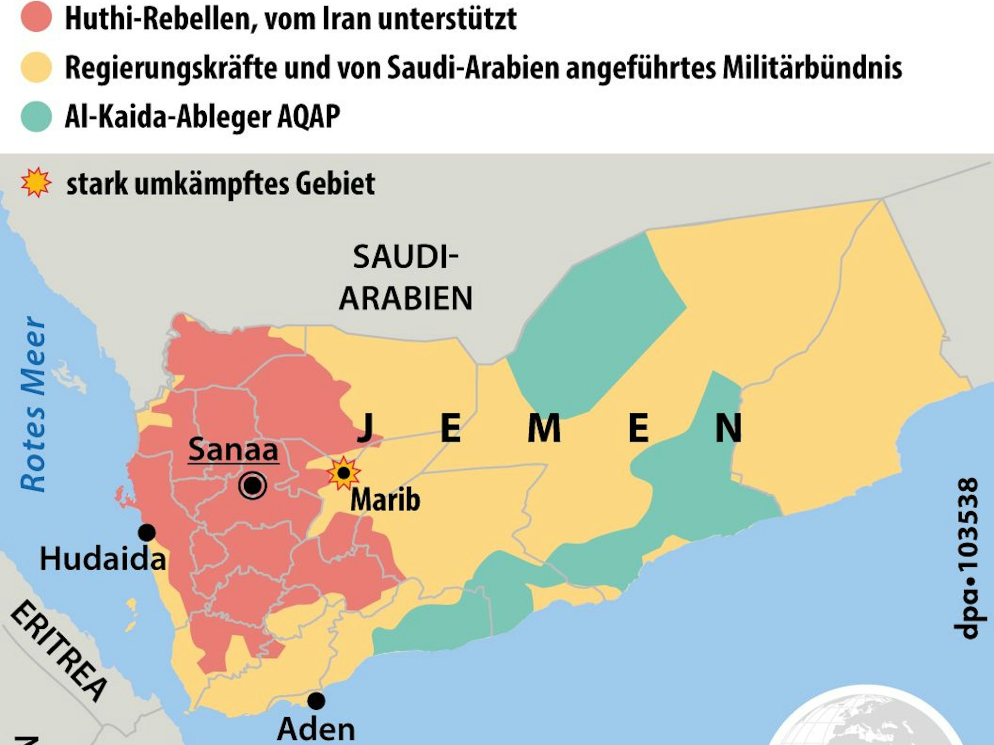 Die Konfliktparteien im Jemen (04.01.2022)