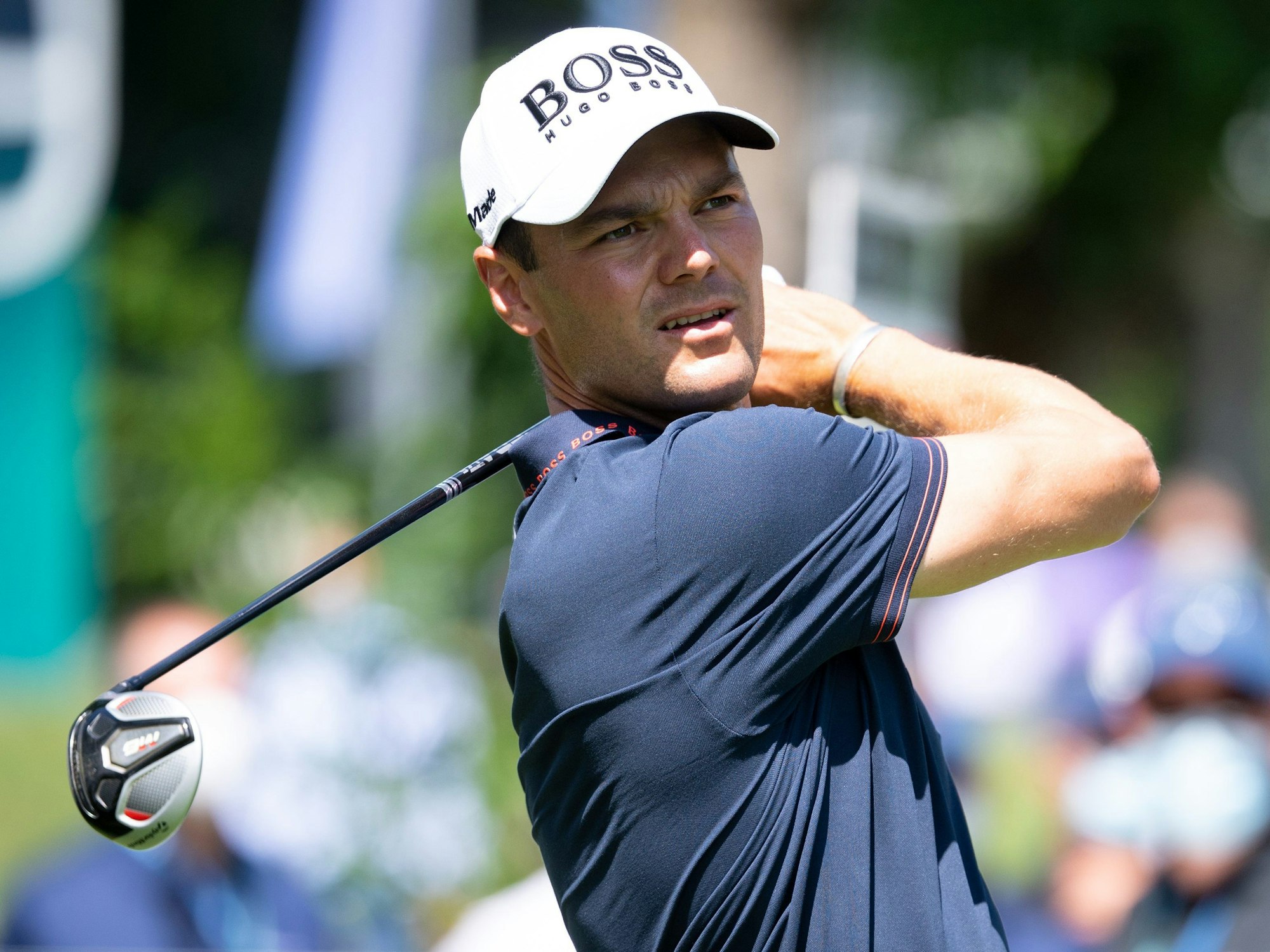 Martin Kaymer aus Deutschland in Aktion.