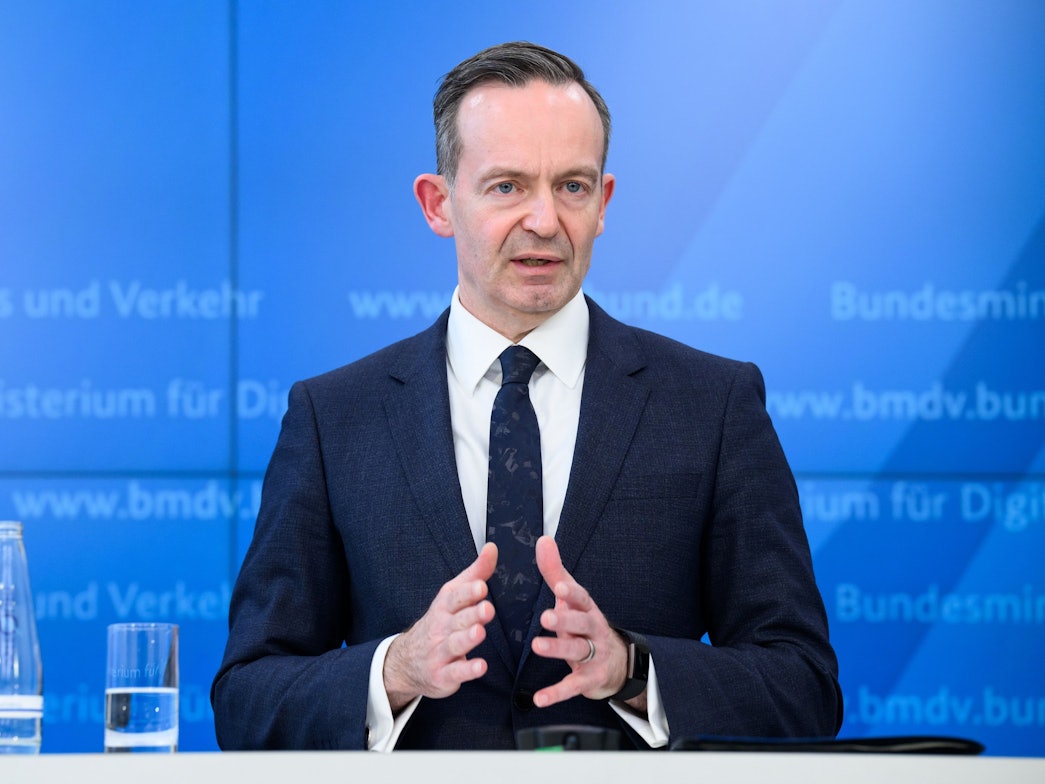 Volker Wissing (FDP) spricht bei einer Pressekonferenz am 5. April 2022.
