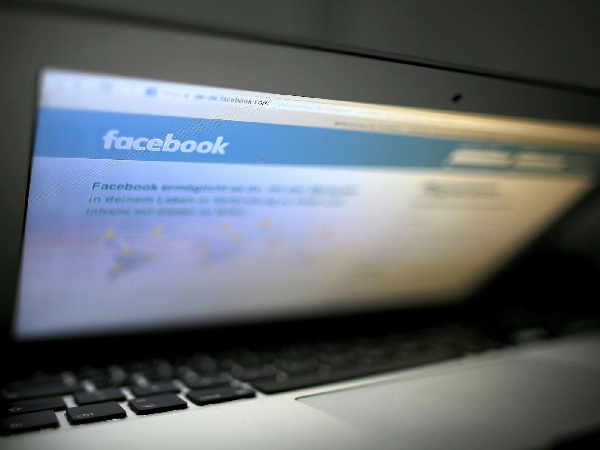 Das Foto zeigt die Internetseite von Facebook am 14.09.2015 in Köln.