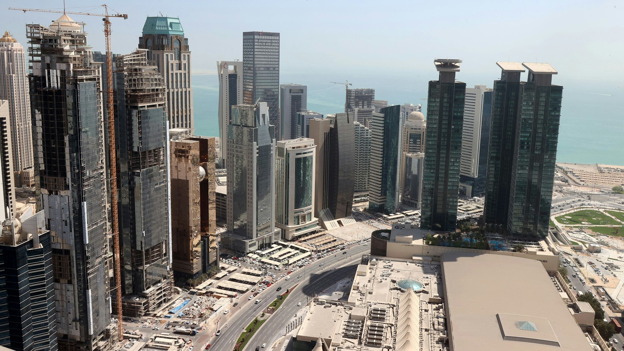 Ein Blick auf einen Teil der Skyline von Doha in Katar.