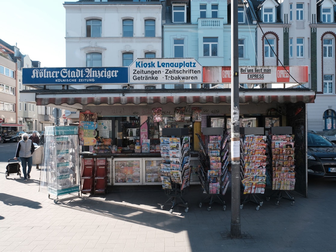 Das Büdchen auf dem Lenauplatz in Ehrenfeld.