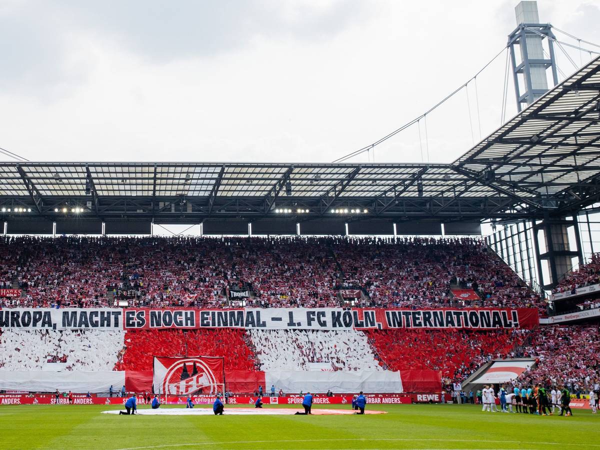 Eine Choreographie der Fans des 1. FC Köln