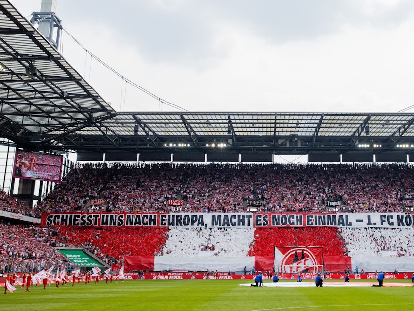 Eine Choreographie der Fans des 1. FC Köln