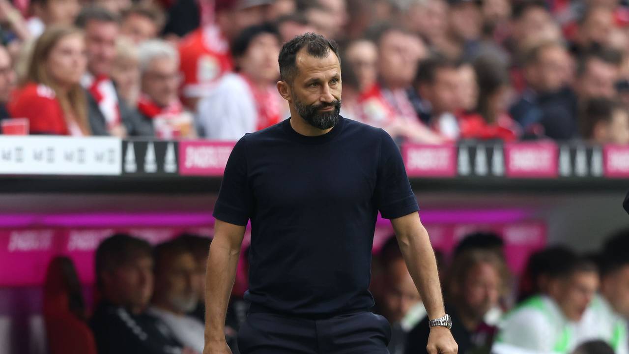 MUNICH, GERMANY - MAY 08: Hasan Salihamidzic, Sporting Director of FC Bayern Muenchen looks on during the Bundesliga match between FC Bayern München and VfB Stuttgart at Allianz Arena on May 08, 2022 in Munich, Germany. (Photo by Alexander Hassenstein/Getty Images)