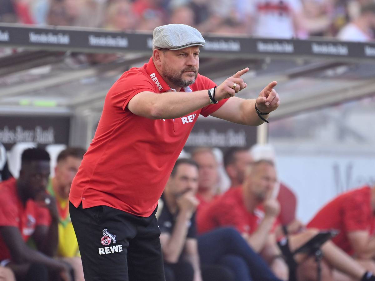 Steffen Baumgart trainiert den 1. FC Köln gegen den VfB Stuttgart.