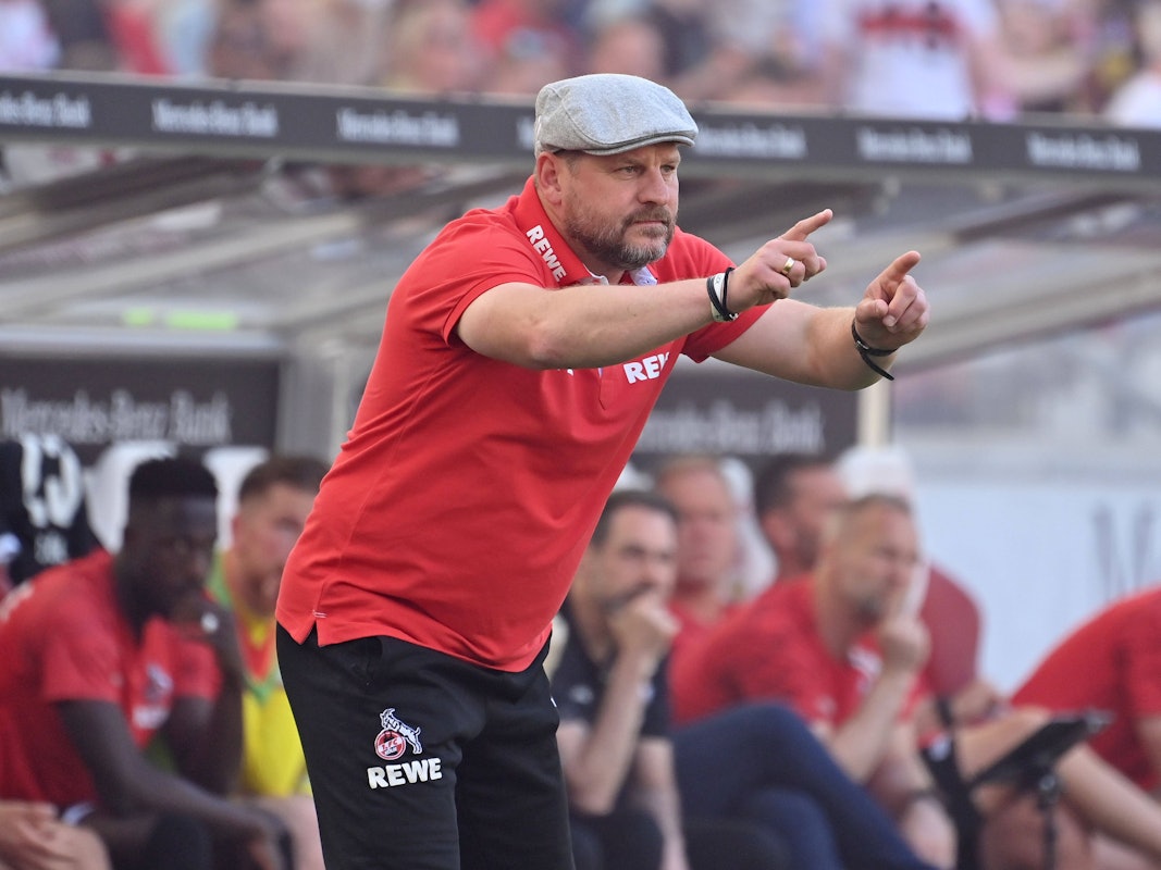 Steffen Baumgart trainiert den 1. FC Köln gegen den VfB Stuttgart.