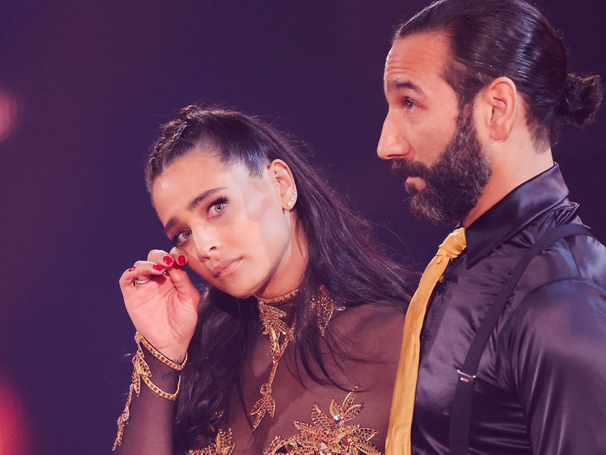 Nach ihrem Ausscheiden bei „Let's Dance“, hat sich Amira Pocher erstmals zu Wort gemeldet. Unser Foto zeigt sie mit Tränen in den Augen bei der Tanz-Show.