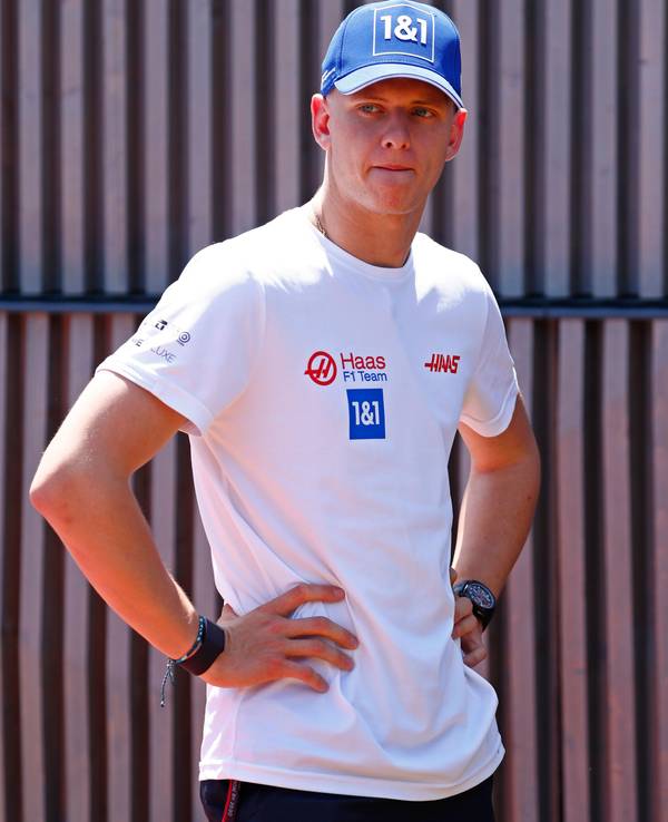 Hass F1 team driver Mick Schumacher looks on ahead of Sunday's Spanish Formula One Grand Prix at the Barcelona-Catalunya racetrack in Montmelo, just outside Barcelona, Spain, Thursday, May 19, 2022. (AP Photo/Joan Monfort)
