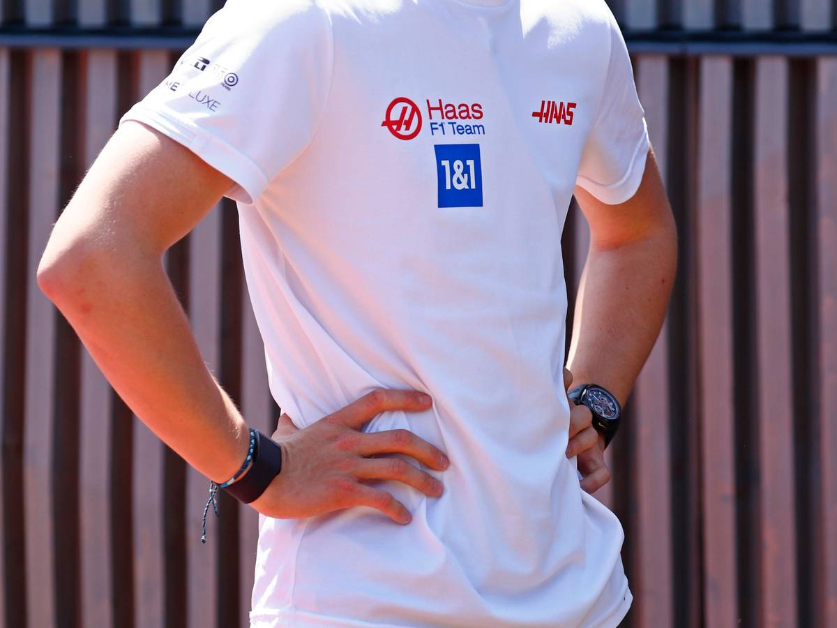 Hass F1 team driver Mick Schumacher looks on ahead of Sunday's Spanish Formula One Grand Prix at the Barcelona-Catalunya racetrack in Montmelo, just outside Barcelona, Spain, Thursday, May 19, 2022. (AP Photo/Joan Monfort)