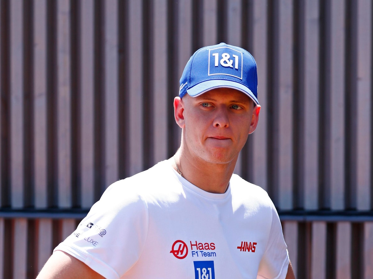 Hass F1 team driver Mick Schumacher looks on ahead of Sunday's Spanish Formula One Grand Prix at the Barcelona-Catalunya racetrack in Montmelo, just outside Barcelona, Spain, Thursday, May 19, 2022. (AP Photo/Joan Monfort)