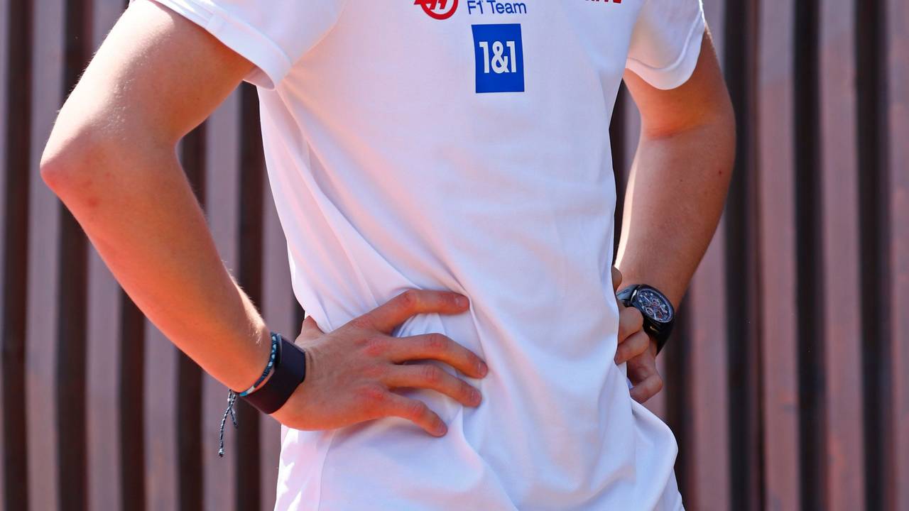 Hass F1 team driver Mick Schumacher looks on ahead of Sunday's Spanish Formula One Grand Prix at the Barcelona-Catalunya racetrack in Montmelo, just outside Barcelona, Spain, Thursday, May 19, 2022. (AP Photo/Joan Monfort)