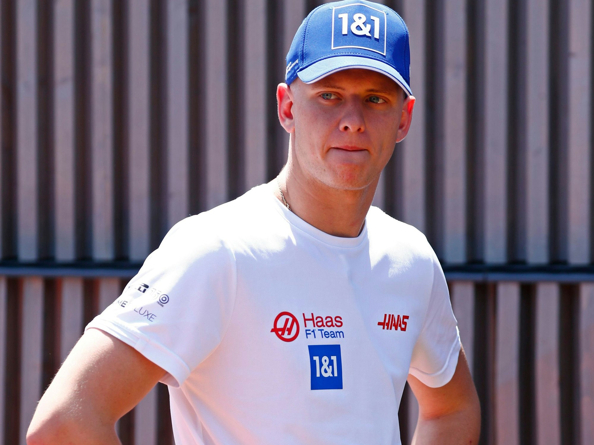 Hass F1 team driver Mick Schumacher looks on ahead of Sunday's Spanish Formula One Grand Prix at the Barcelona-Catalunya racetrack in Montmelo, just outside Barcelona, Spain, Thursday, May 19, 2022. (AP Photo/Joan Monfort)