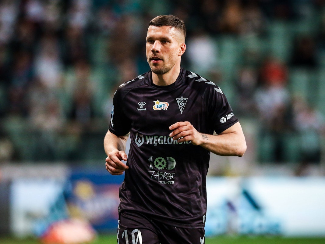 Lukas Podolski im Spiel bei Legia Warschau