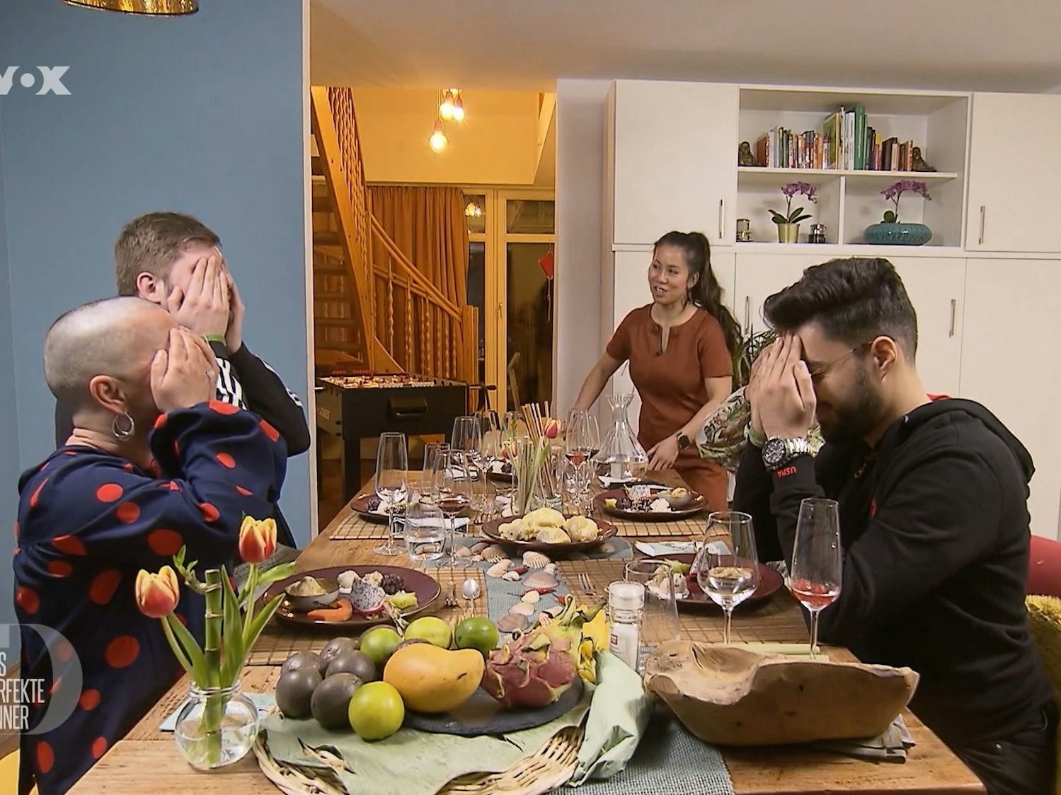 Die Runde der Vox-Show „Das Perfekte Dinner“ an Tag vier in Rostock.