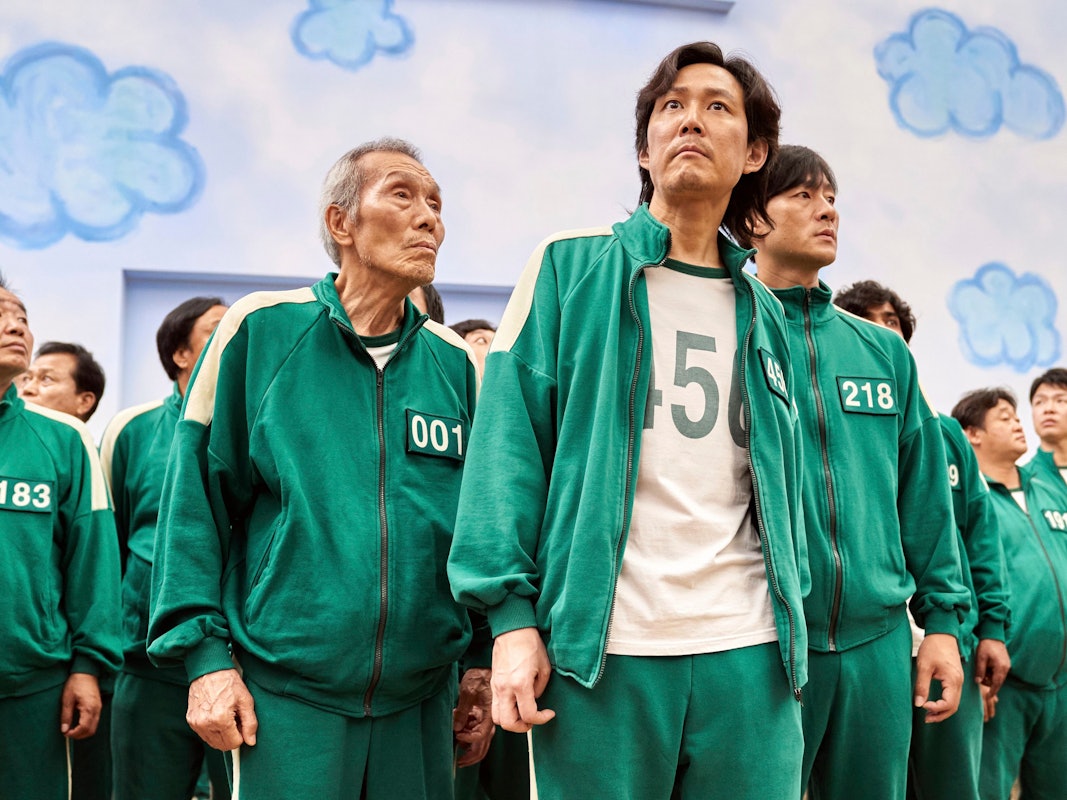 Die Hauptdarsteller der Netflix-Serie „Squid Game“.