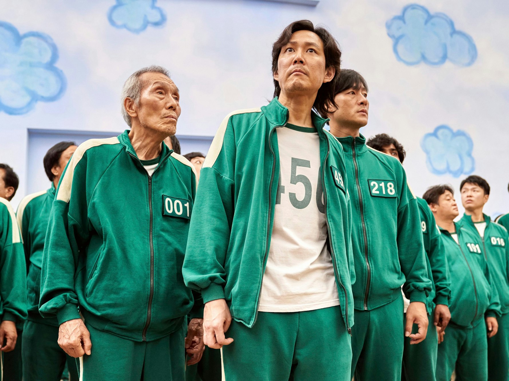 Die Hauptdarsteller der Netflix-Serie „Squid Game“.