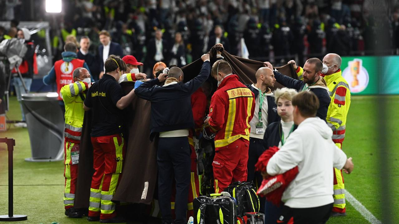 Nach der Partie von Leipzig gegen Freiburg im DFB-Pokal-Finale gab es einen medizinischen Notfall.