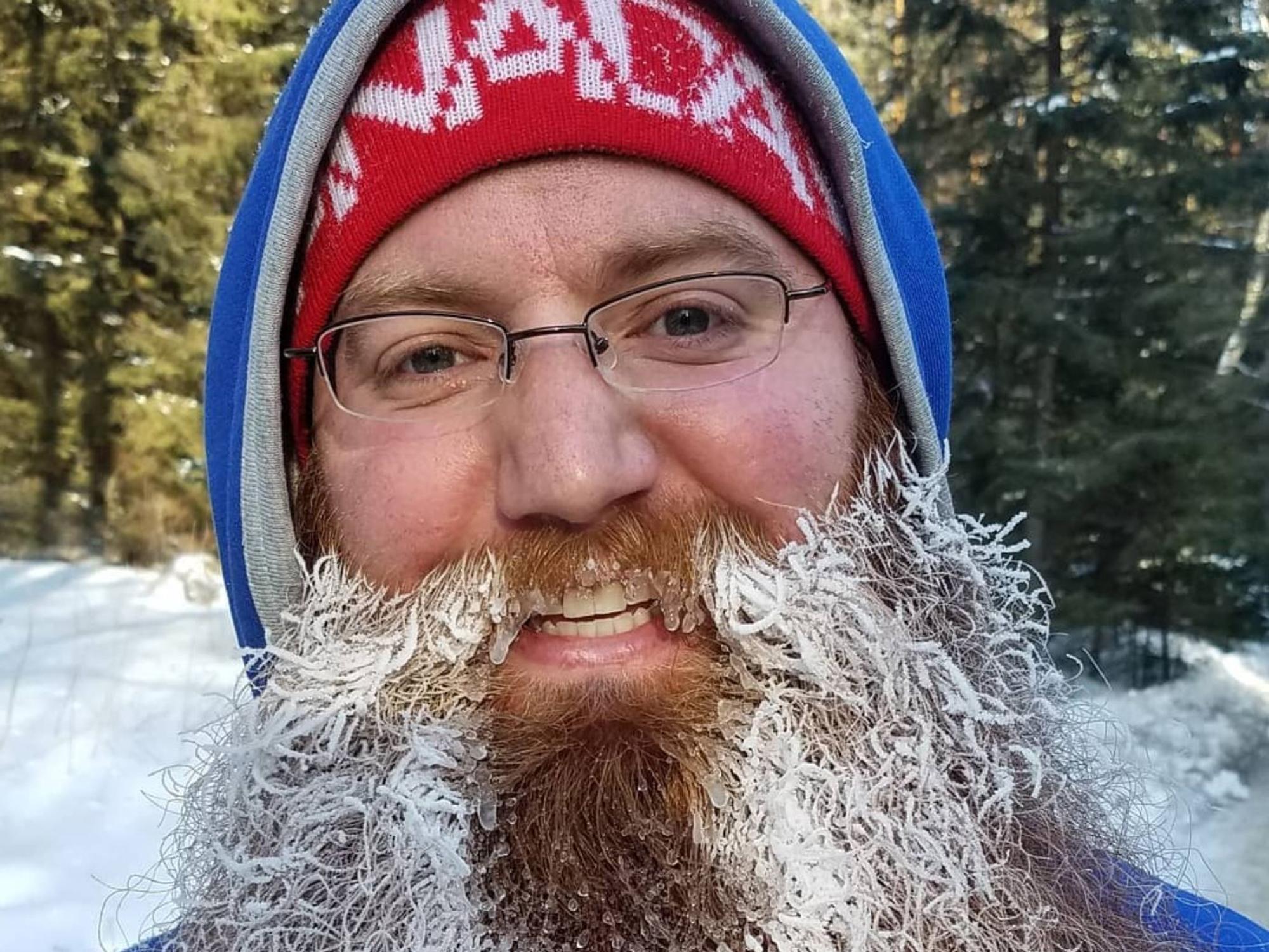 Jon aus Kanada am 8. Februar 2018 mit Vollbart auf seiner Weltreise.