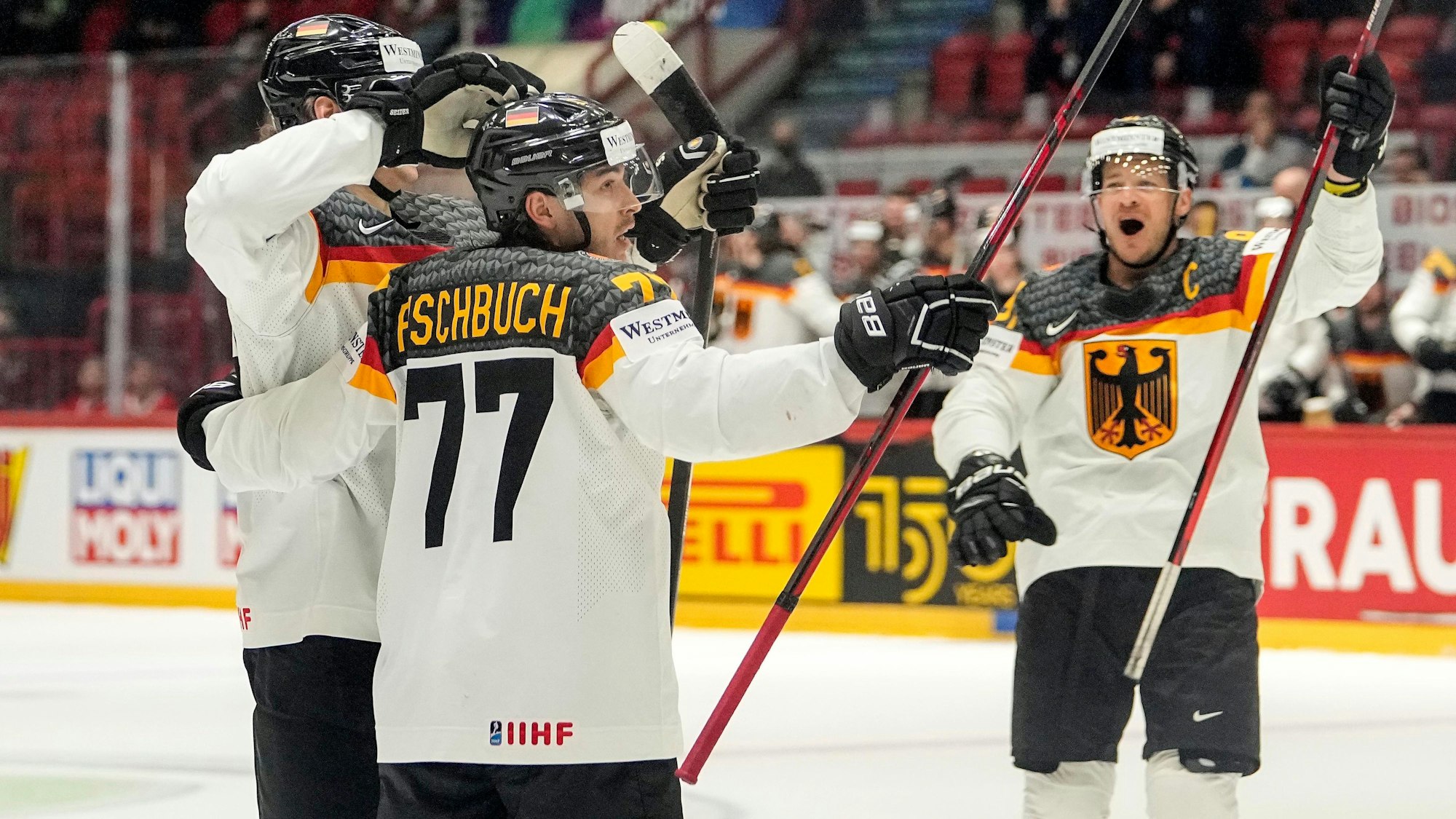 Deutschland jubelte gegen die Schweiz bei der Eishockey-WM