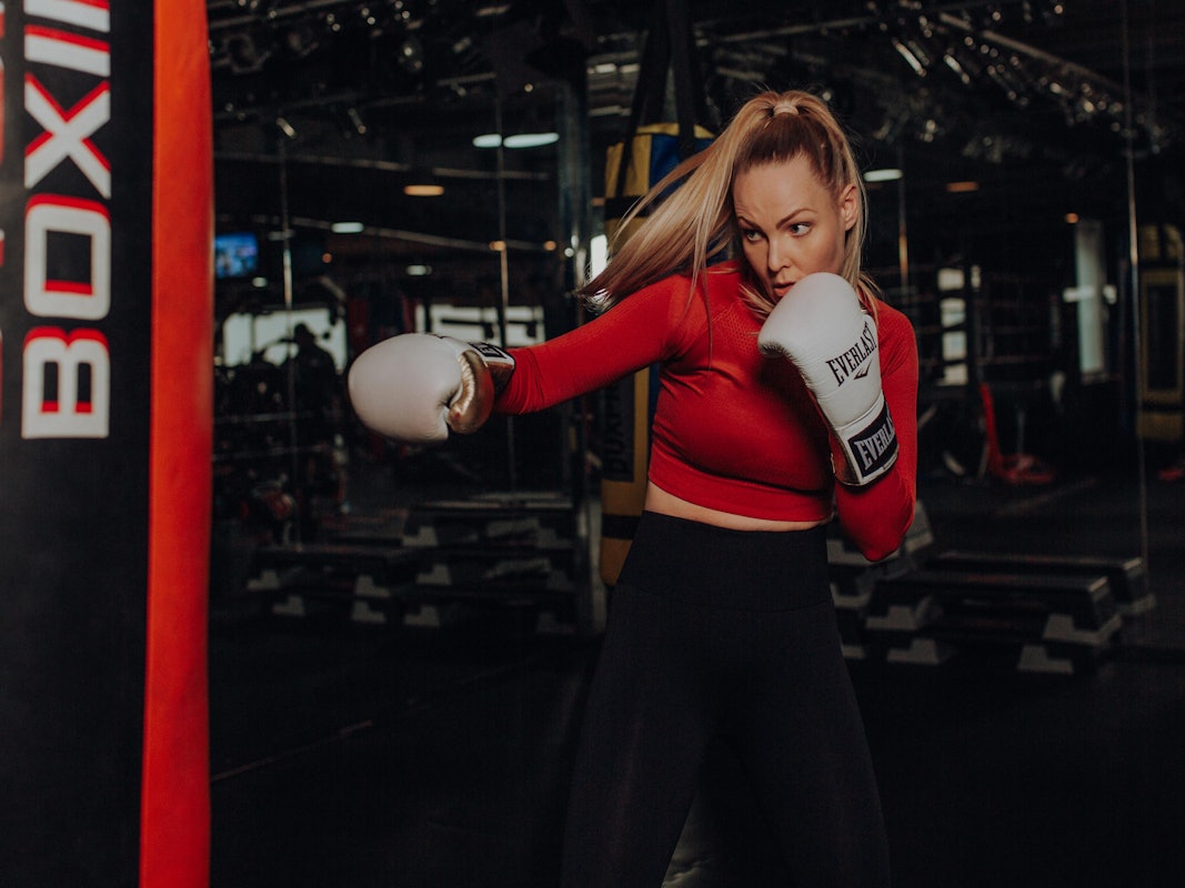 Die Kölner Boxerin Hanna Hansen beim Training.