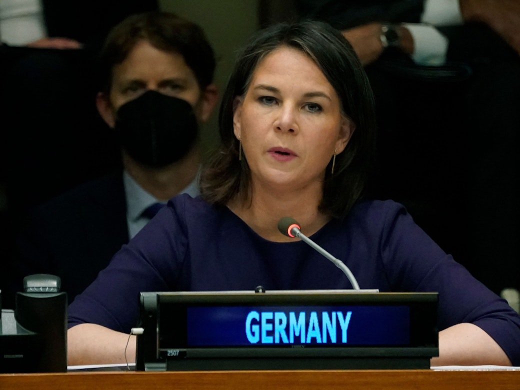 Außenministerin Annalena Baerbock (hier am 18. Mai) zeigte sich fassungslos über neue Enthüllungen aus einem Datenleck, die das Ausmaß der Verfolgung von Uiguren in China zeigt.